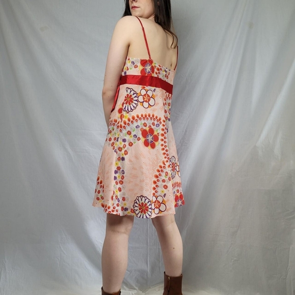 Vintage 90s floral pink cami slip dress - Picture 5 of 6
